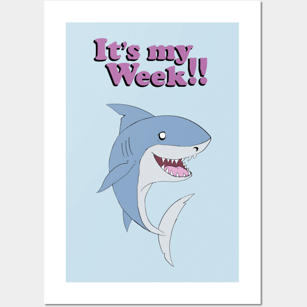 Shark's My Week Wall Art by Ace20xd6